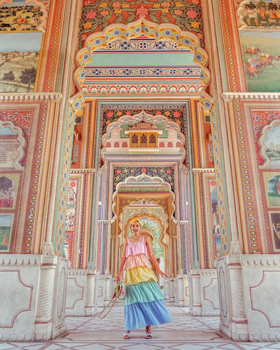 Rosana Falconer wears Mae Cassidy on her colourful trip to India