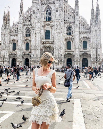 Milan Fashion Week Street Style | Sofie Valikers spotted wearing the Mae Cassidy Simi Sparkle