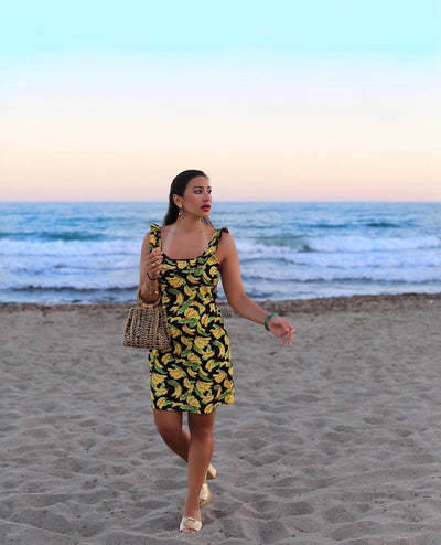 Maya Williamz wears the Rekha Reflect at La Villa Marbella Beach
