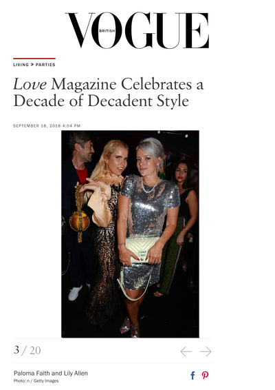 LOVE Magazine's 10th Birthday Party | Paloma Faith wears the Mae Cassidy, Babi Bracelet