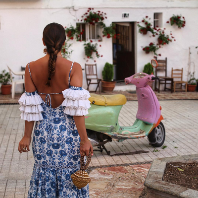 Maya Williamz wears the Simi Sparkle in Marbella Old Town.