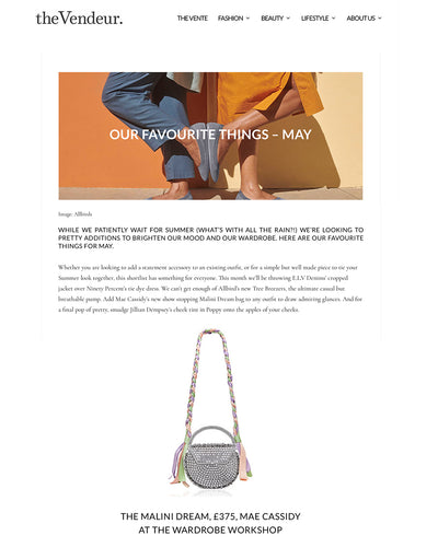 Our Favourite Things in May | The Vendeur Feature new Mae Cassidy SS19 Malini Dream
